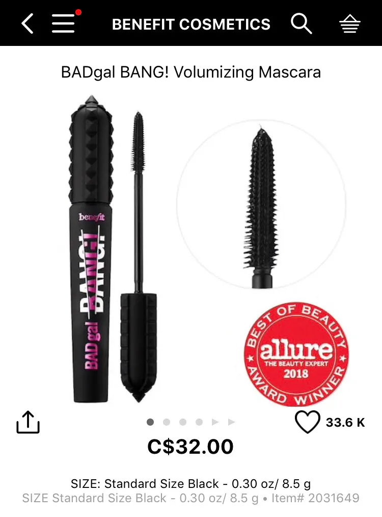 Brand New Benefit Bad Gal Bang Mascara photo 1