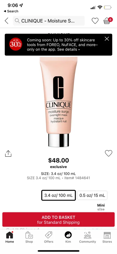 BNIB Clinique moisture Surge mask photo 1