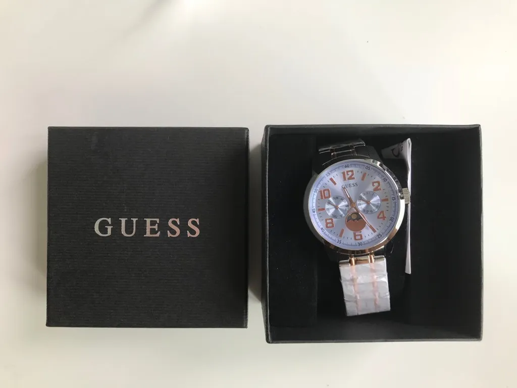 Brand New Guess Rose Gold And Baby Blue Watch photo 1