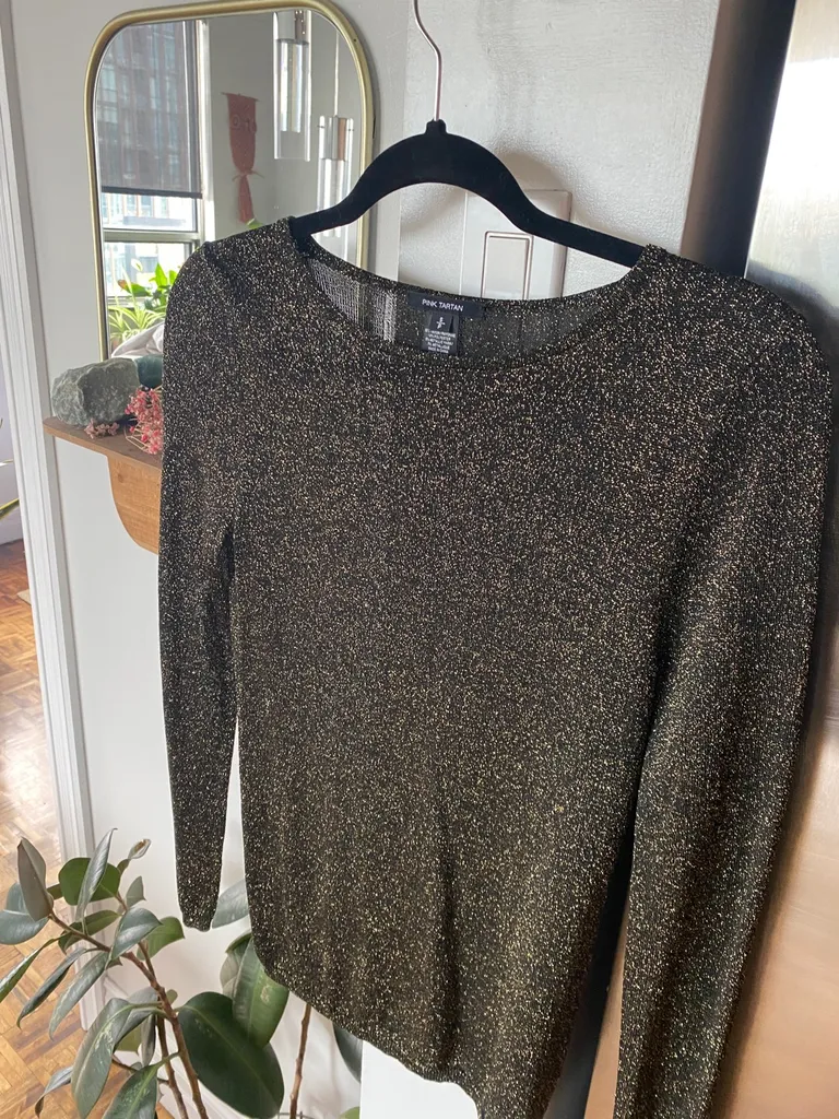 Pink Tartan Black & Gold Shirt photo 1