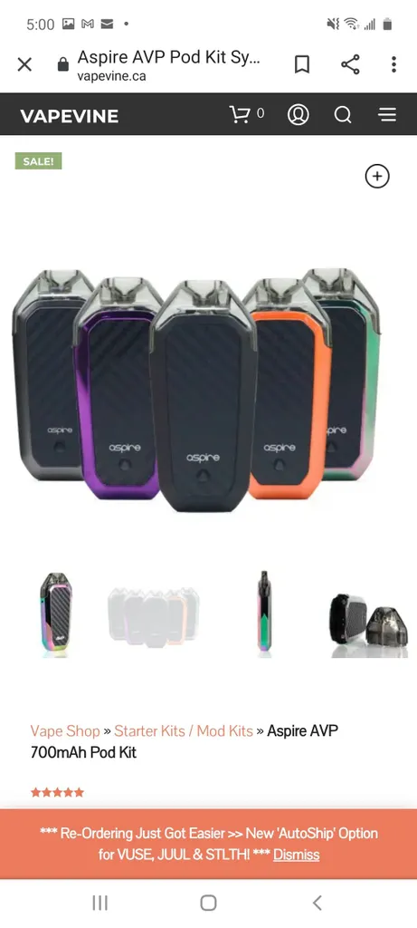 Aspire AVP Red - NEW 
Starter Kit - Vape photo 1