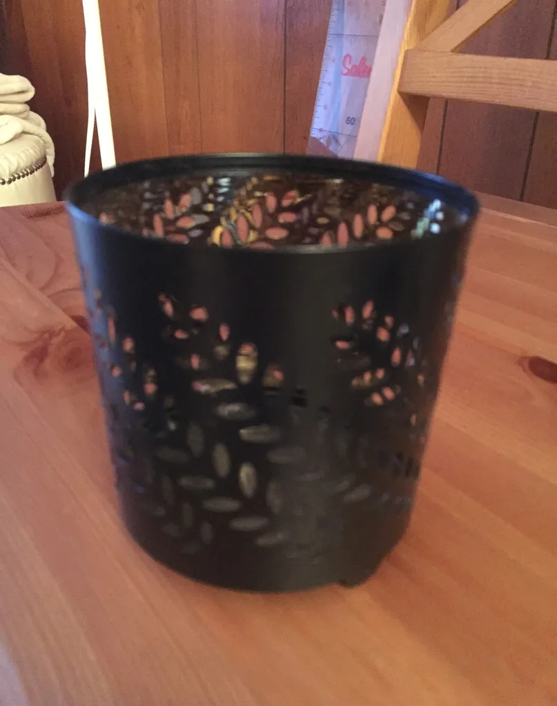 Black metal candle Holder photo 1