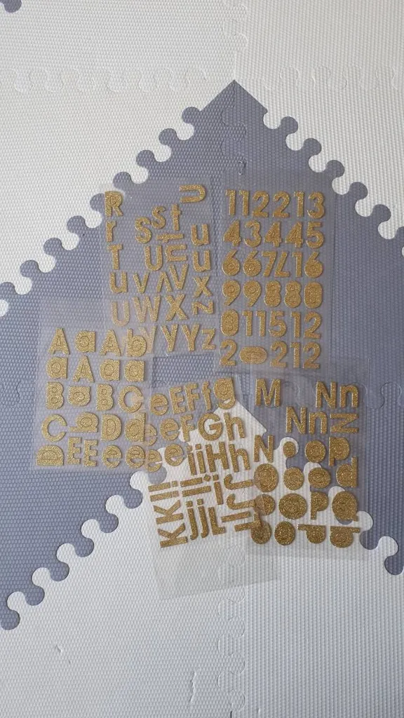 Alphabet and Number Glitter Stickers photo 1