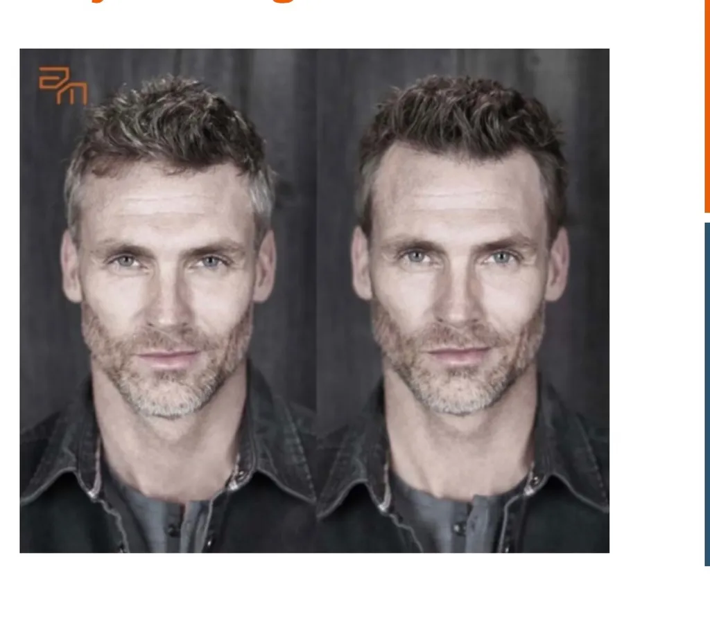 Man’s Grey Blending Model photo 1