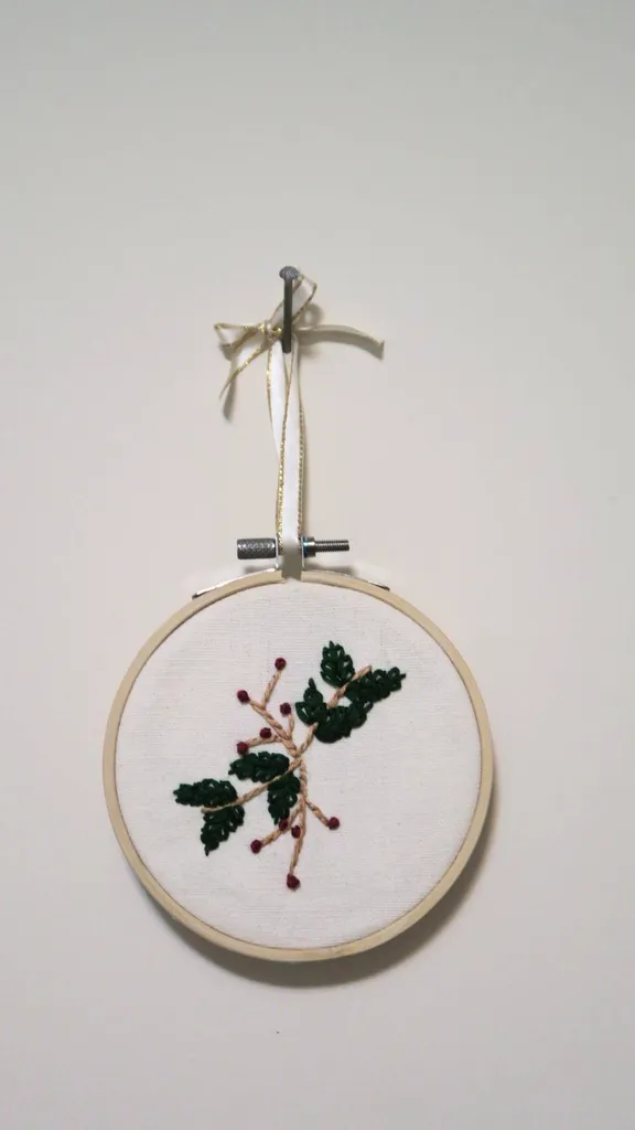 Mistletoe Embroidery Ornament photo 1