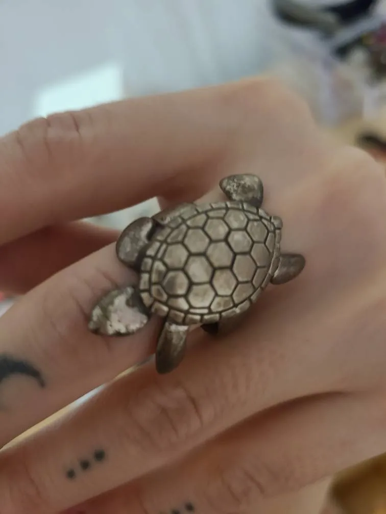 Turtle Silver Ring photo 1
