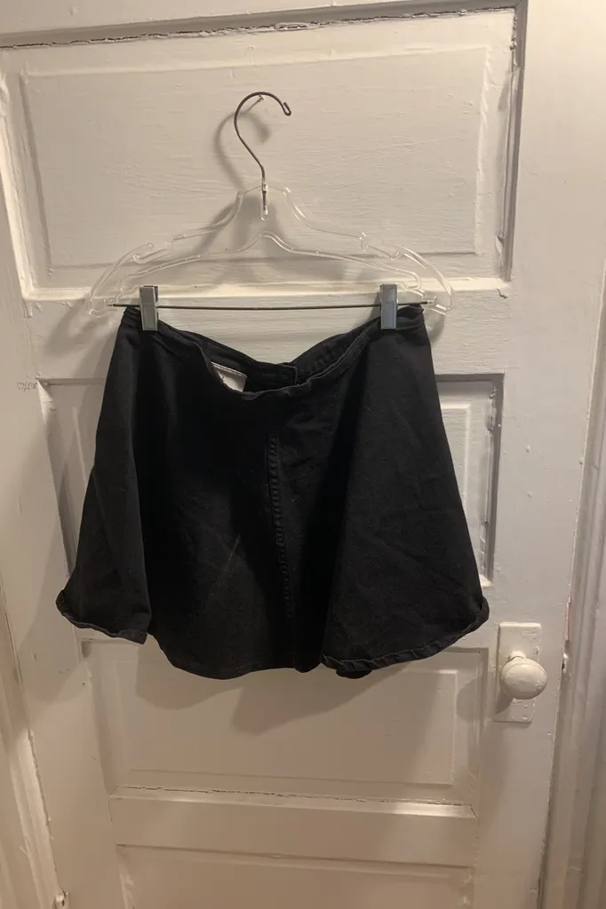 American Apparel Black Denim Circle  Skirt photo 1