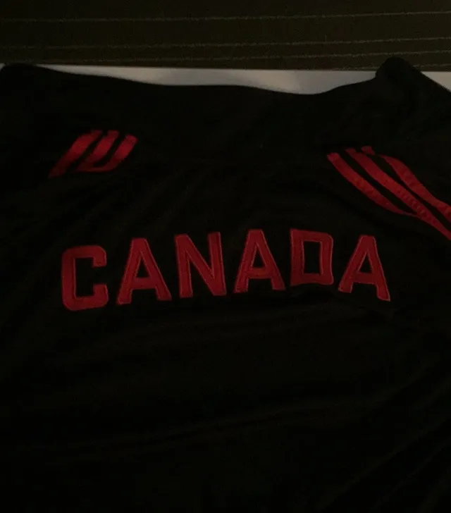 *adidas track jacket* black and red photo 1