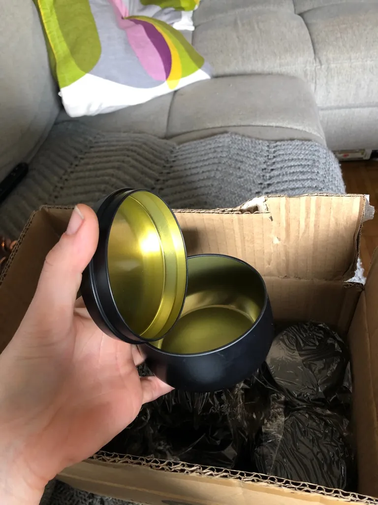 Candle Jars / Black Tins photo 1