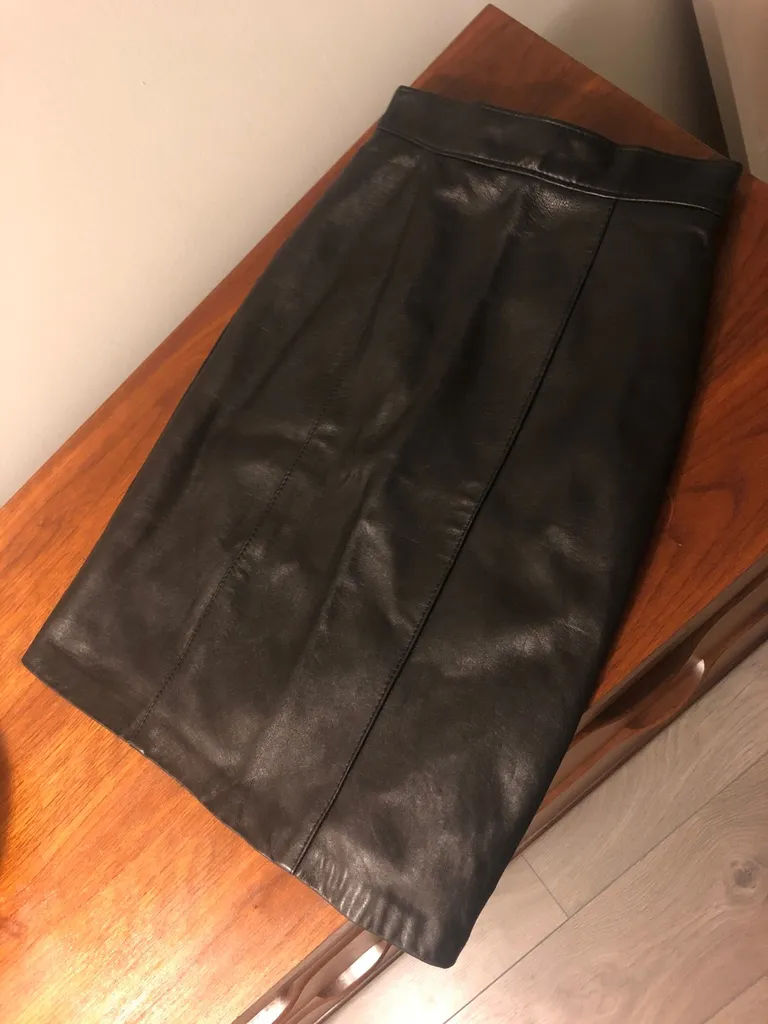 Vintage Leather Skirt New Size XS photo 1
