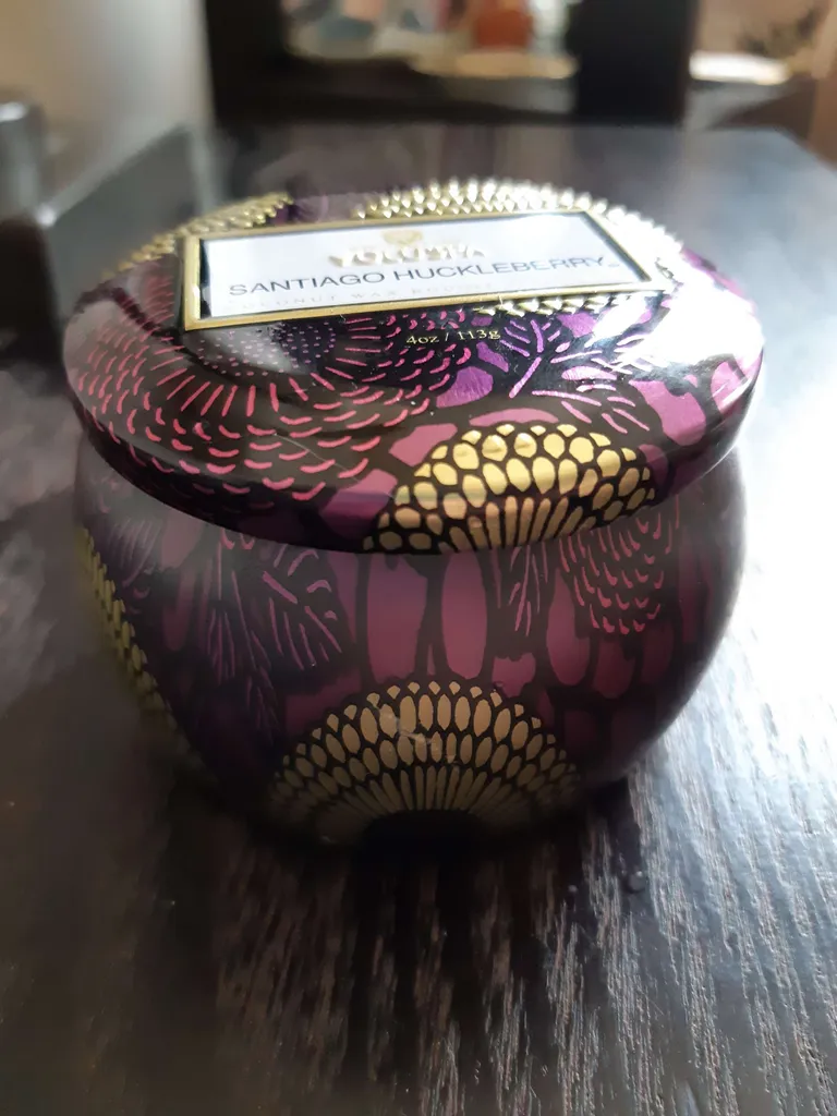 Cute metal candle jar photo 1