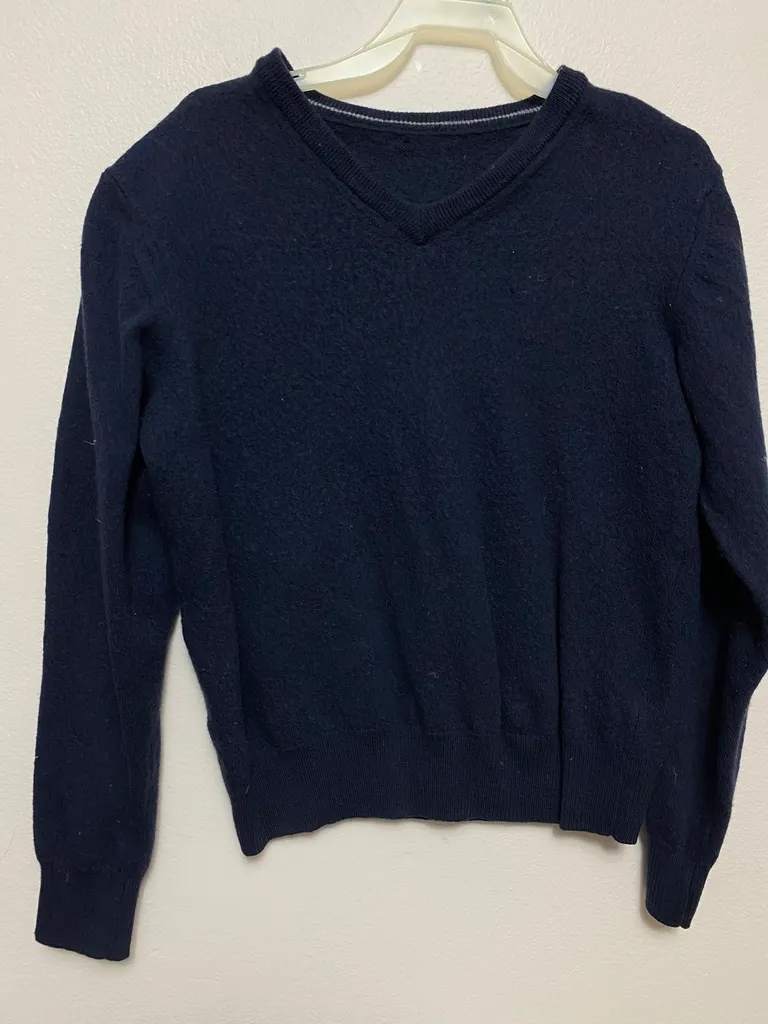 Navy Vneck Sweater photo 1