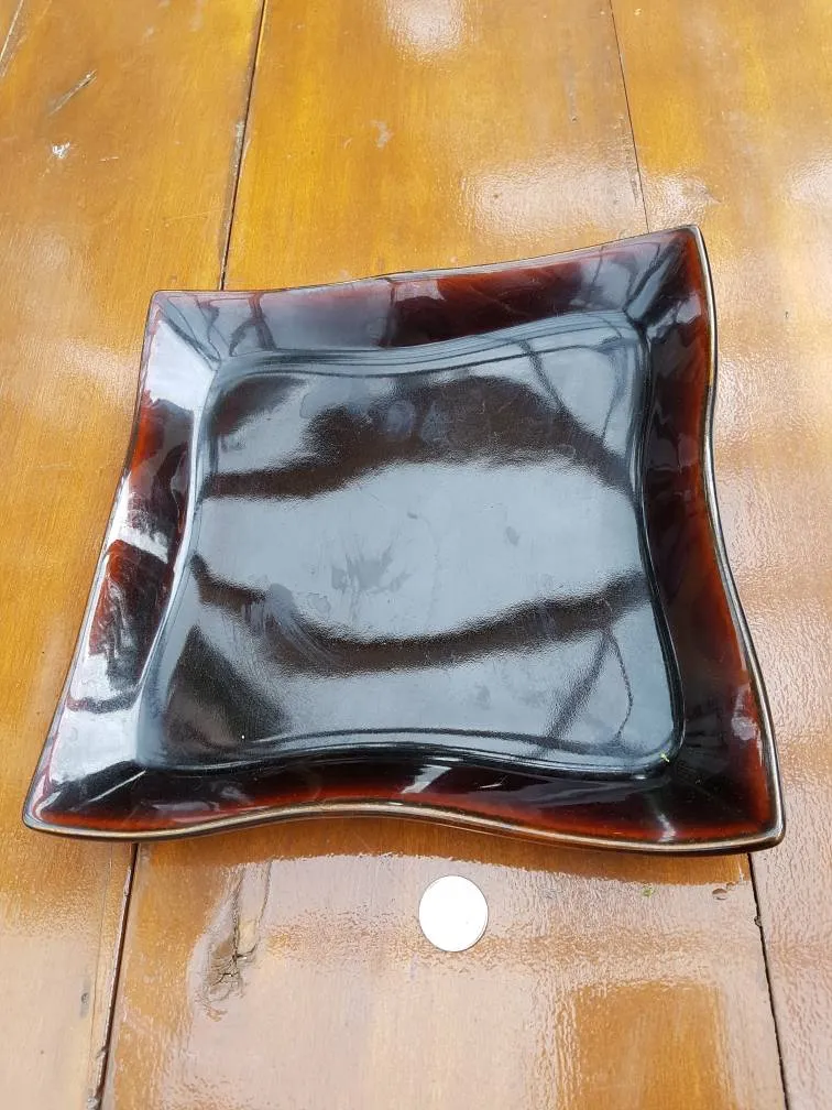 Dark Brown Serving Platter photo 1