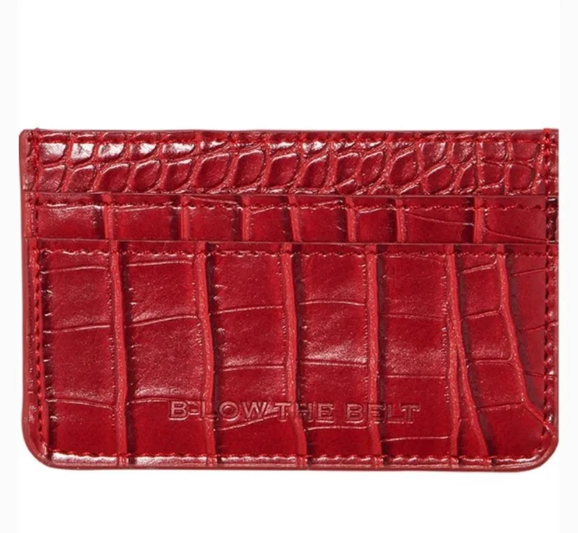 BNIP B-low The Belt Red Croc Card Case photo 1