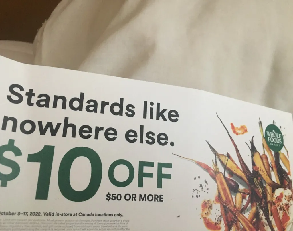 $10 Off $50 At Whole Foods photo 1