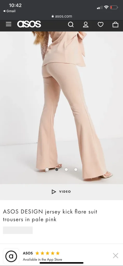Light Pink Flare Pants photo 1