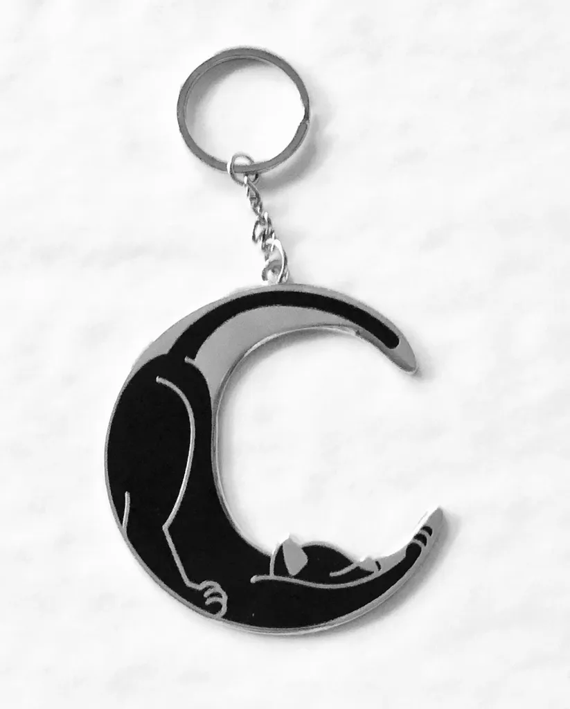 Cat moon Keychain/bag Charm photo 1