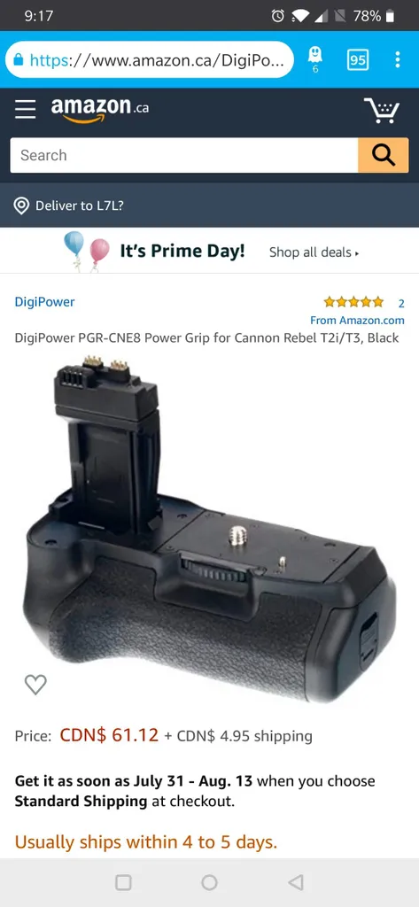 Camera Grip T3i Canon photo 1