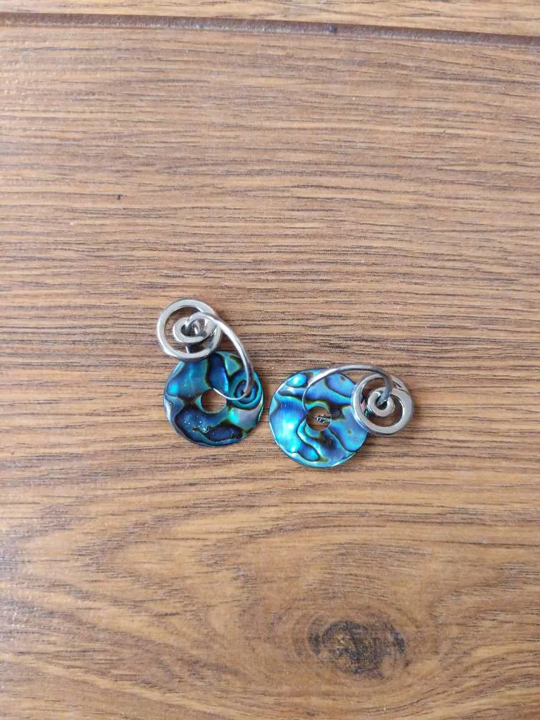 Mother Of Pearl Small Hoop Earrings photo 1