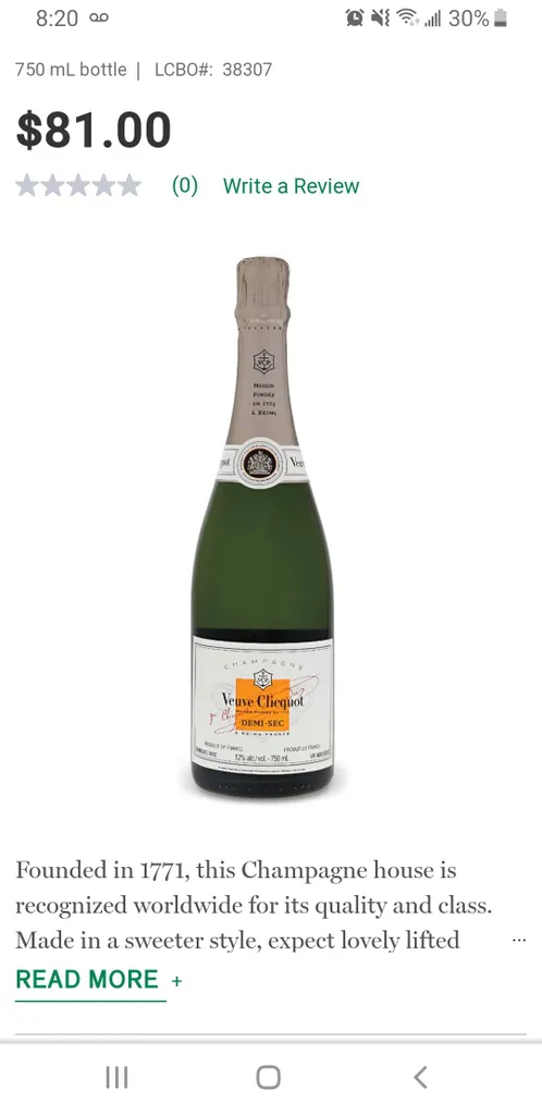 Veuve Clicquot Demi Sec photo 1