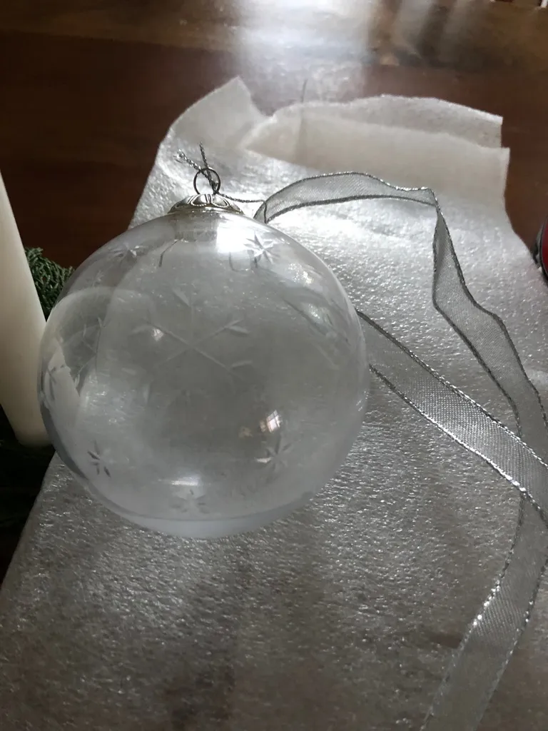 Glass Snowflake Hanging Ornament photo 1