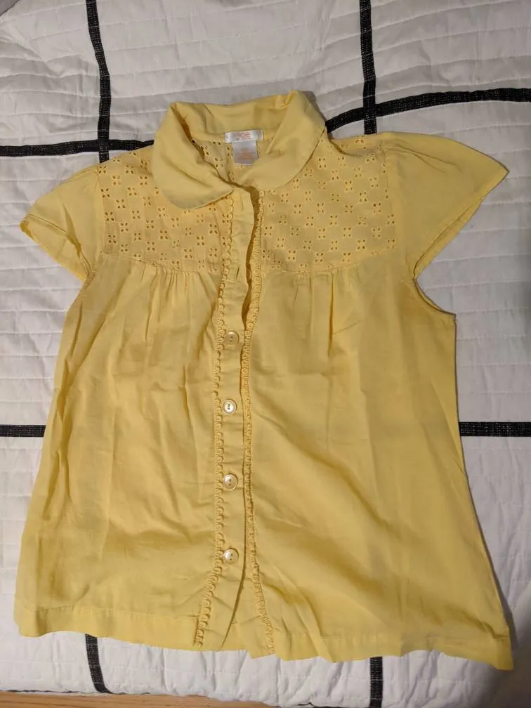 Eyelet Hole Trimmed Blouse photo 1