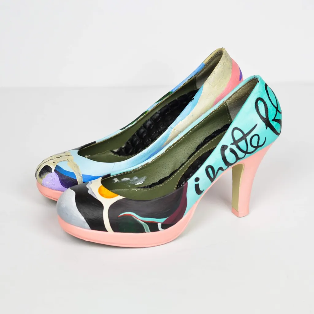 Feminist Georgia O’Keefe Handpainted Heels photo 1