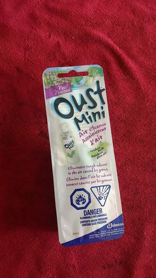 New in Pkg Oust Mini Air Cleaner Spray (outdoor Fresh) photo 1