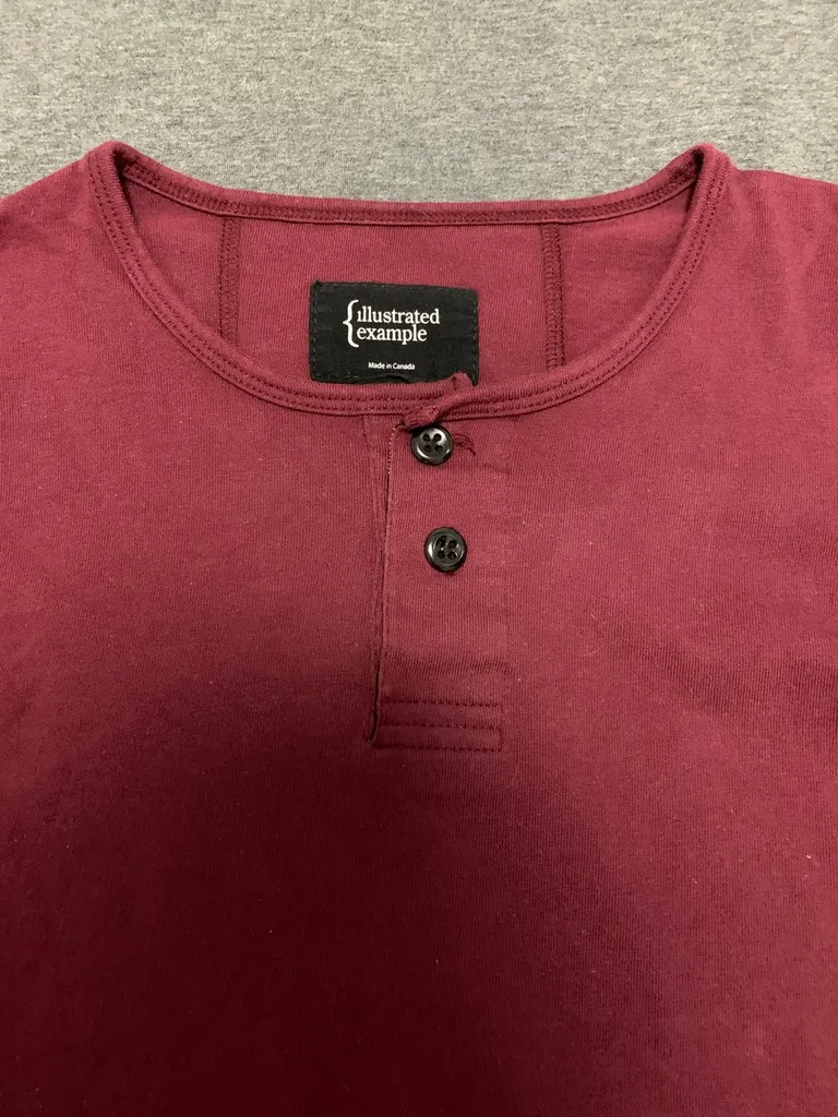 Illustrated Example Large Long Sleeve Henley photo 1