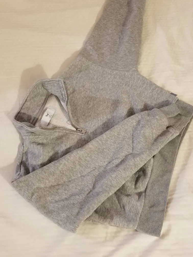 TNA Grey Crop Sweater photo 1