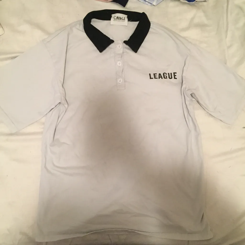 White oversized polo photo 1