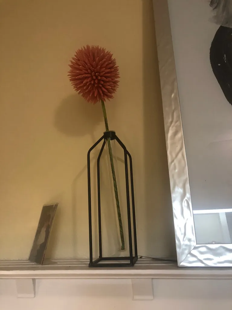 Metal Vase With Glass photo 1