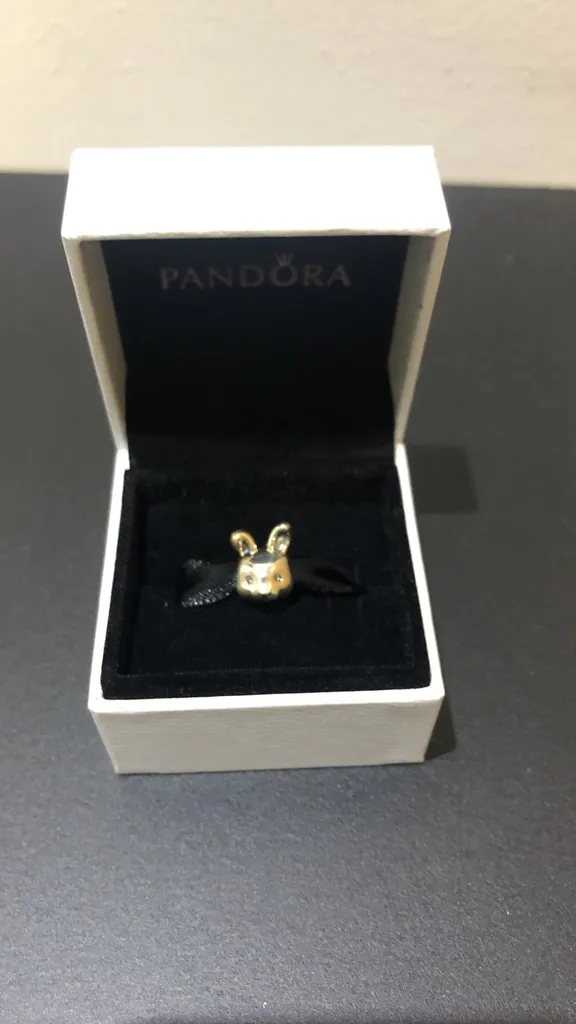 Pandora Gold Bunny Charm photo 1