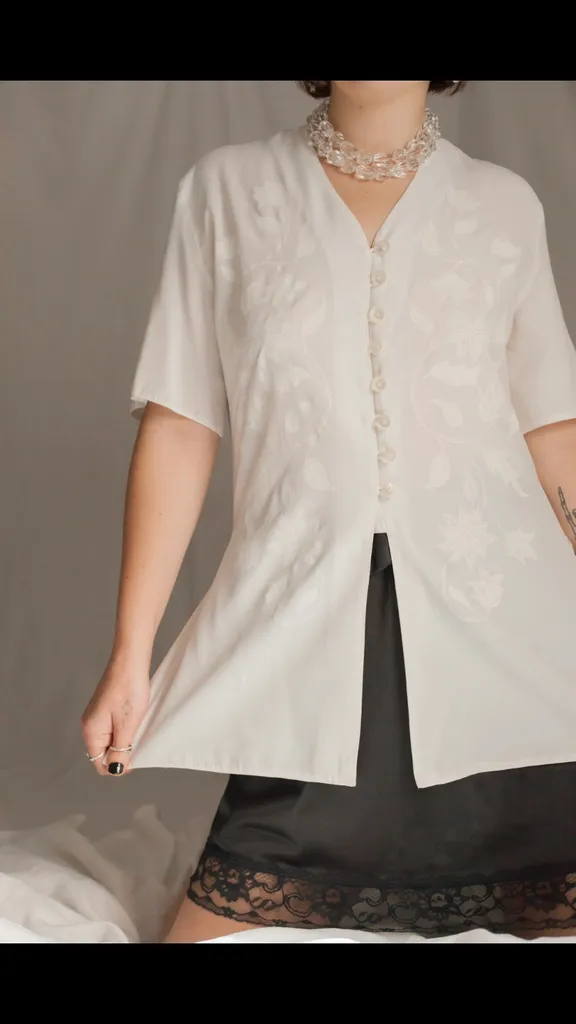 Vintage Short Sleeve Blouse photo 1