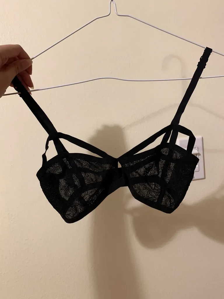 Silence + Noise Urban Outfitters Strappy Black Bralette photo 1