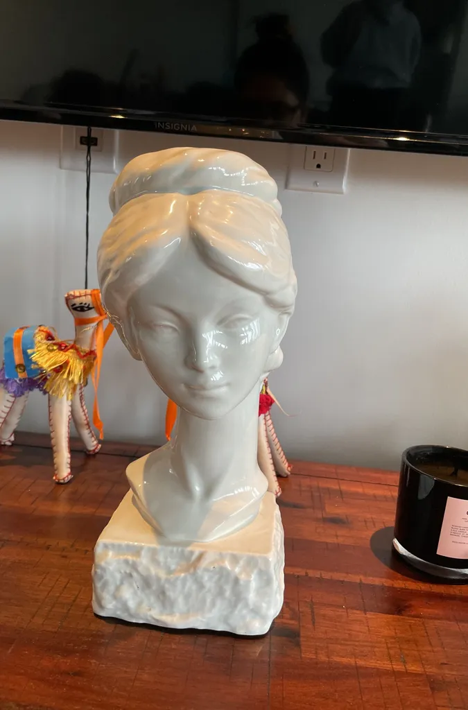 Greek-style Woman Head Statue photo 1