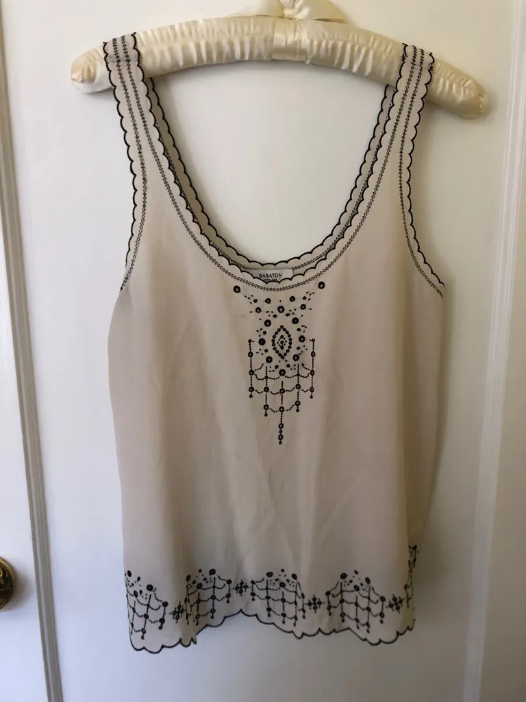 Babaton Cream Silk Tank photo 1