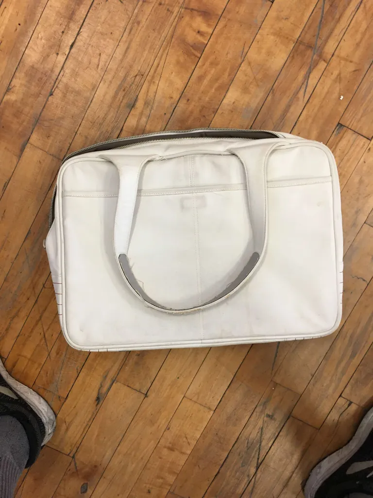 White Leather Designer Bag photo 1