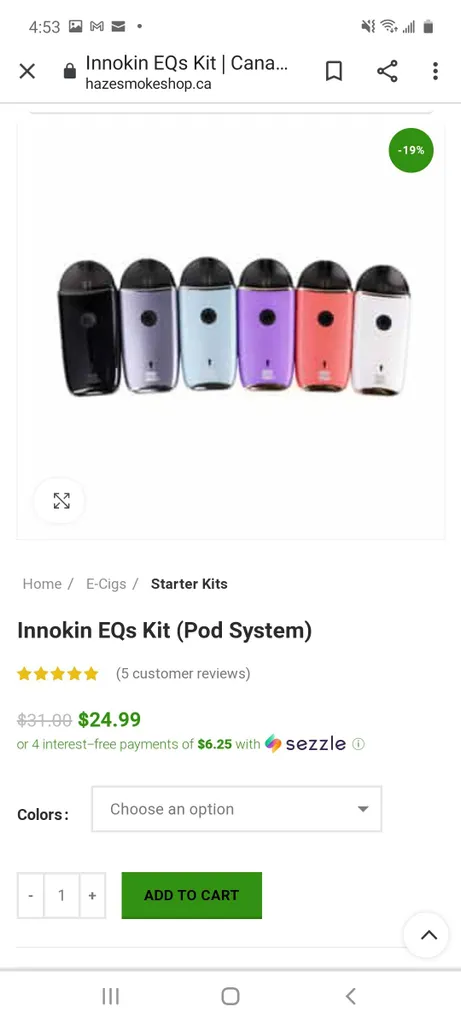 Innokin EQs Kit - Vape - Starter Kit To Quit Smoking - New photo 1