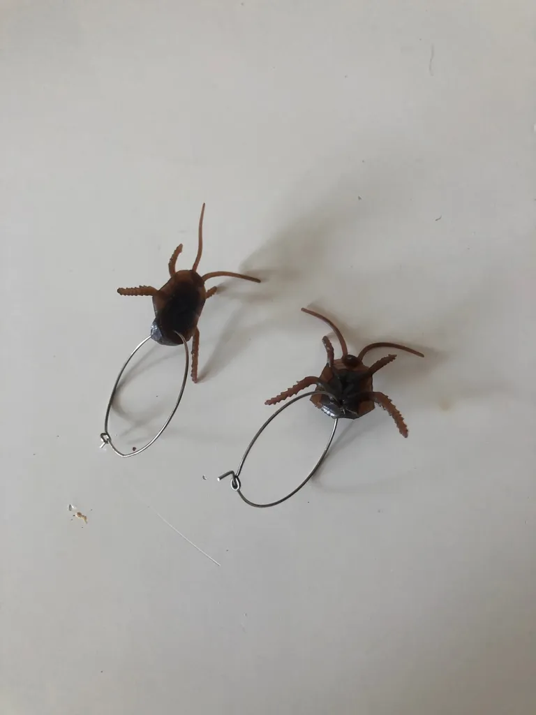 Fake Cockroach Earrings photo 1