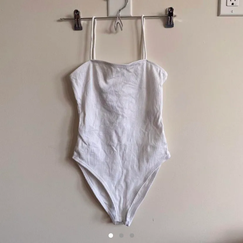 BNWT White Ribbed Bodysuit photo 1