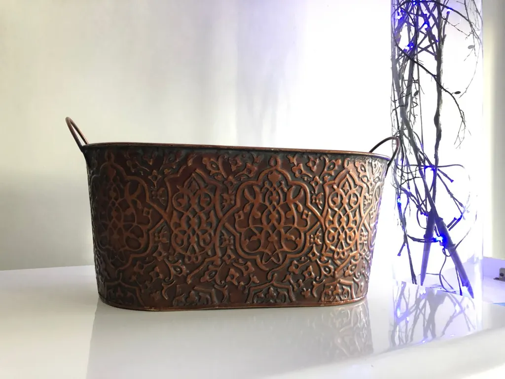 Vintage Copper bucket With Handles photo 1