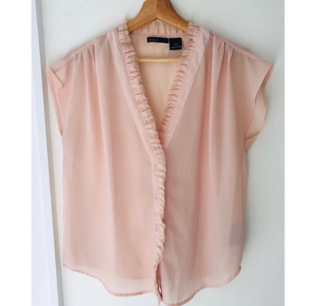 🧡 Sheer Pink Blouse photo 1
