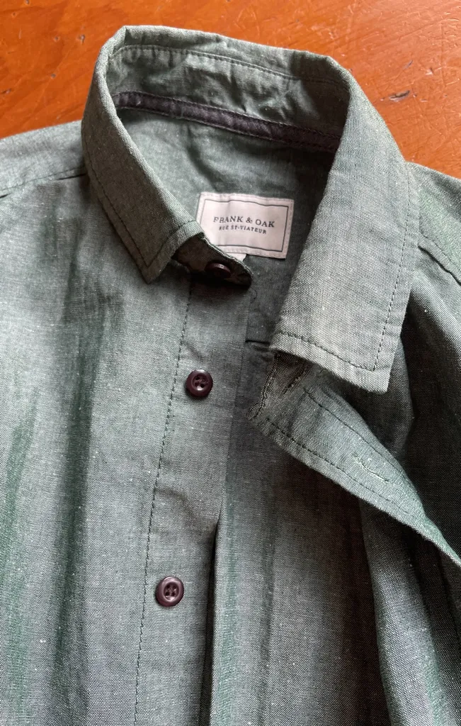 Mens Small Frank & oak linen Button Down photo 1