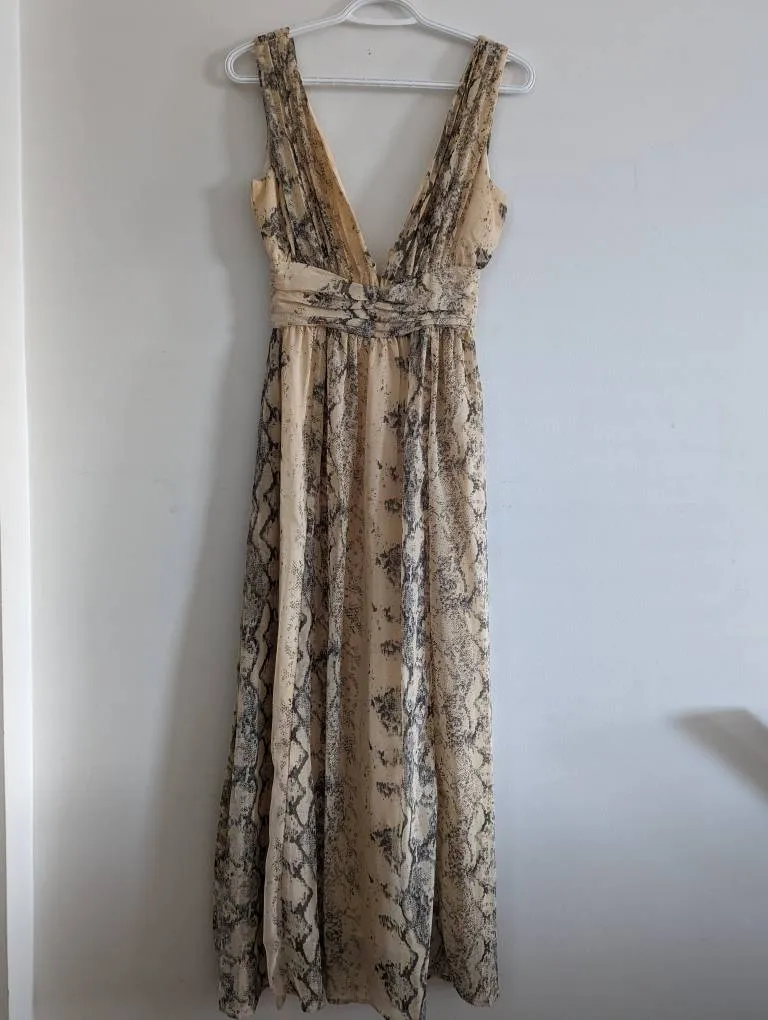 Blush/Snake Print Maxi Dress photo 1