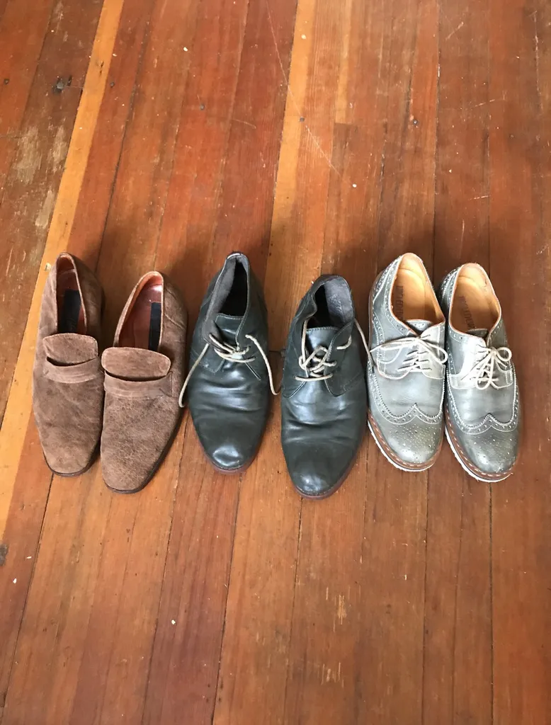 3pr Size 9.5/41 Men’s Leather Dress Shoes photo 1