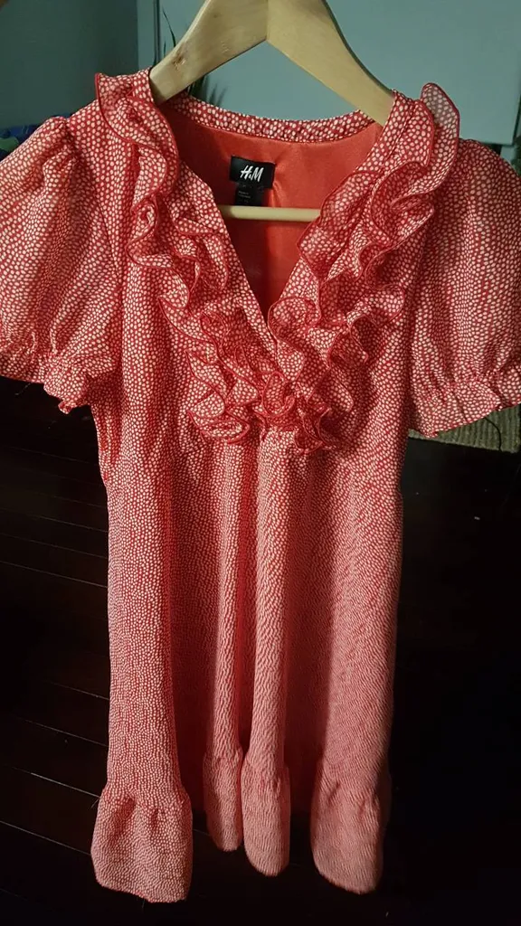 H&M red dot pattern dress photo 1