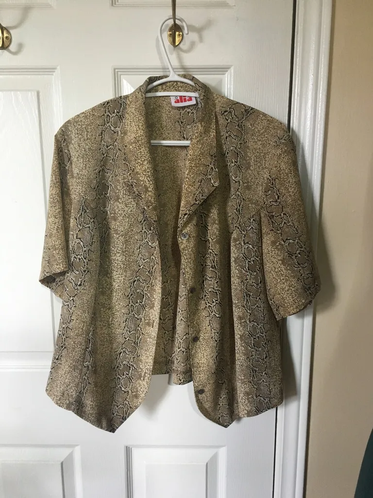 Funky Snake Skin Button Up photo 1