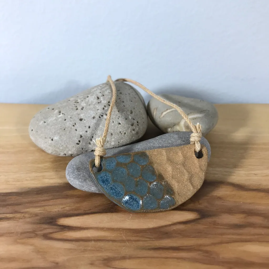 New Handmade Pottery Necklace Giftable photo 1