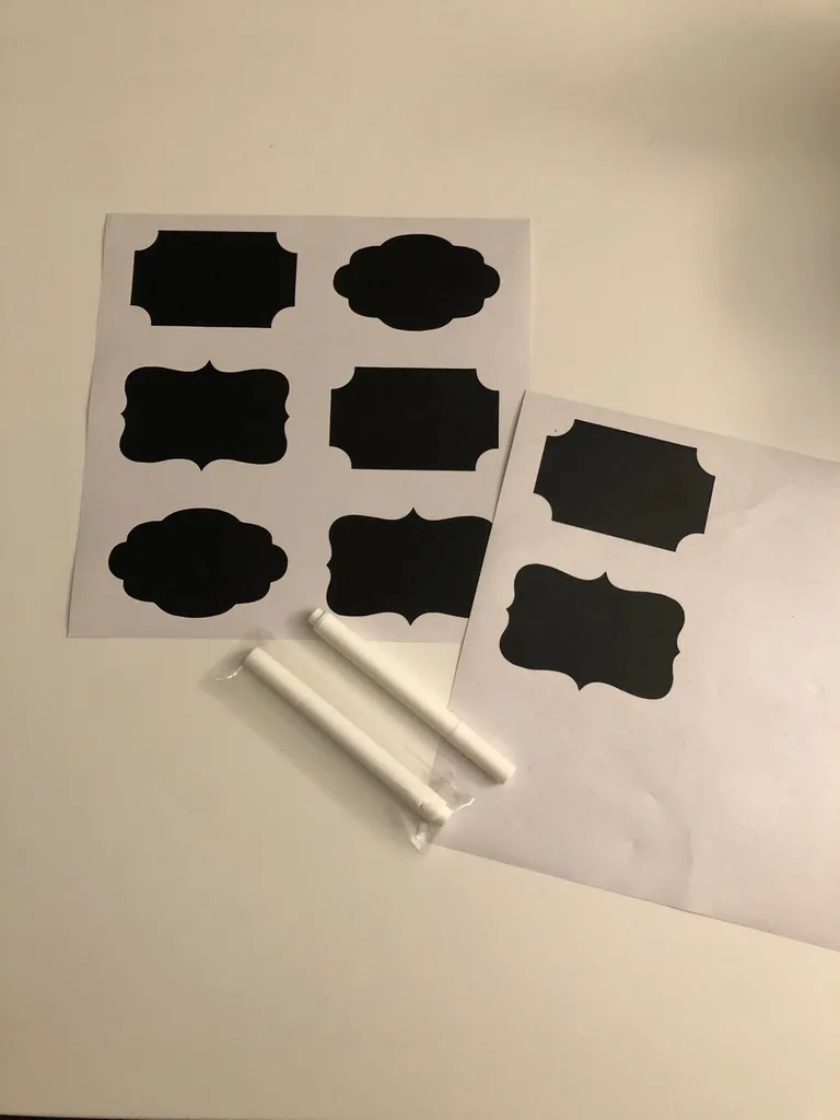 8 “chalkboard” Stickers + 2 Chalk Pens photo 1